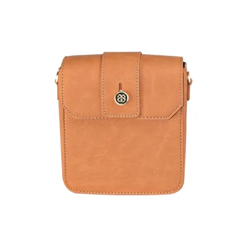 SISISM PU Crossbody Bag Unisex Wheat Ginger Yellow