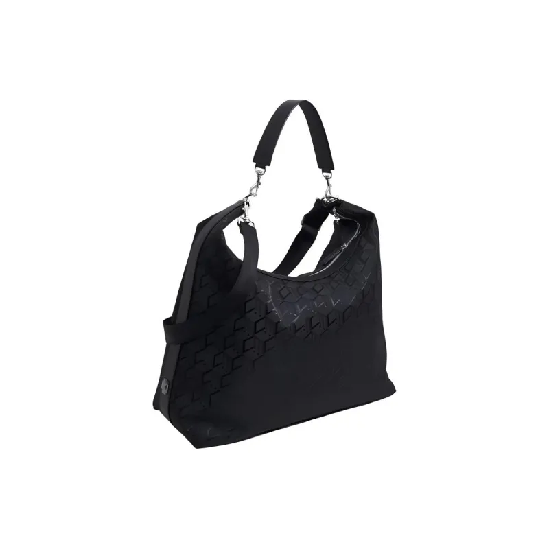 MCM Aren Jacquard Nylon With Nappa Leather Trim Portable Crossbody Bag, Shoulder Bag Unisex Black-2