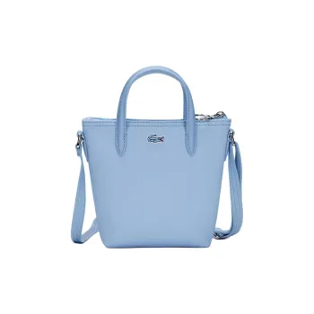 LACOSTE PVC Shoulder Bag Crossbody Bag Small Size Women's Blue