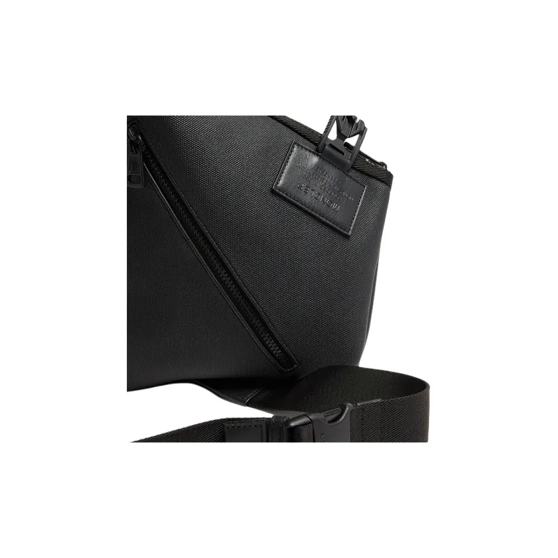Moncler Coated Canvas With Leather Shoulder Bag, Crossbody Bag Men's Black-3