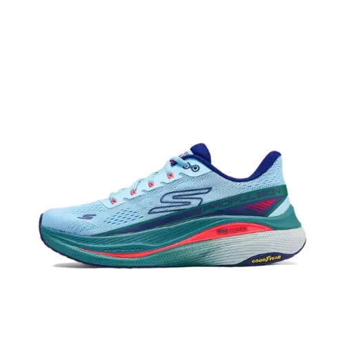 Skechers WOMEN'S GO Series Running Shoes Women's Low-Top Light Blue/Navy