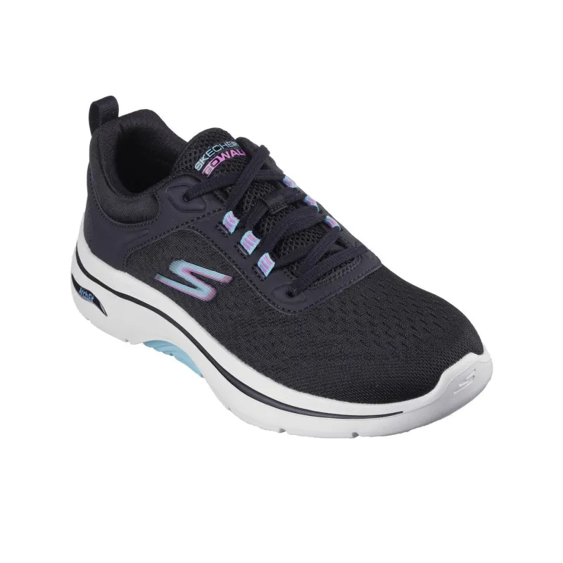 Skechers Go Walk Arch Fit Anti Slip Wear Resistant Low Top Casual Shoes Women's Black-2