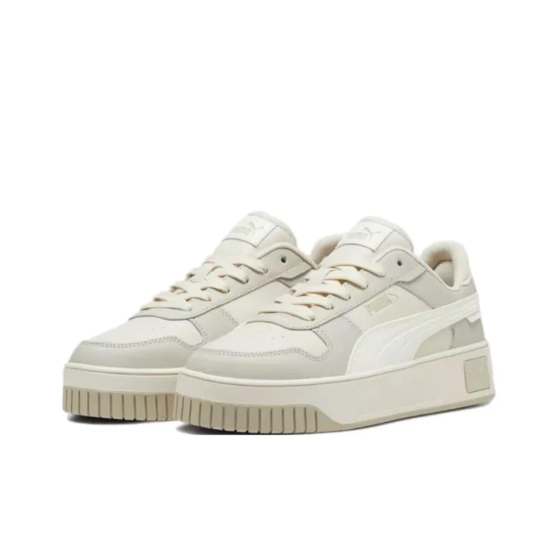 PUMA Carina Street Anti Slip Wear Resistant Low Top Skateboard Shoes Women's Gray White-2