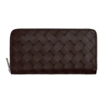 Bottega Veneta Calfskin Wallet Men's Dark Brown