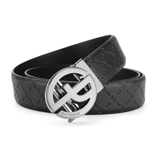 SEPTWOLVES Cow Leather Genuine Leather Leather Belts Men's Width  3.5cm
