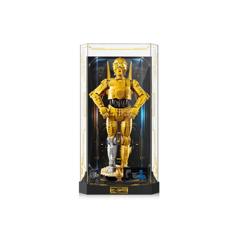 LIGHT YOUR BRICKS Compatibility Building Block 75398 Star Wars C 3PO Robot Storage Box Model Accessories-0