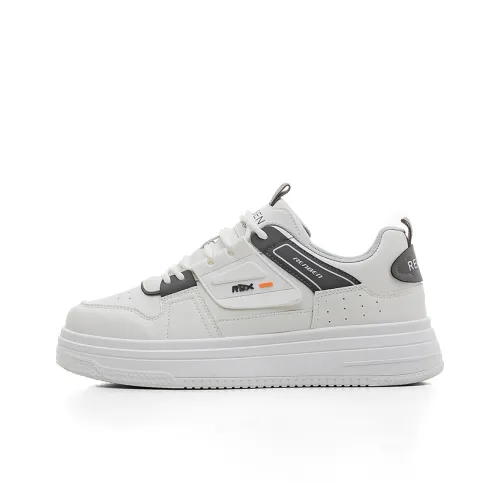 RENBEN Skateboard Shoes Men Low-Top White Gray