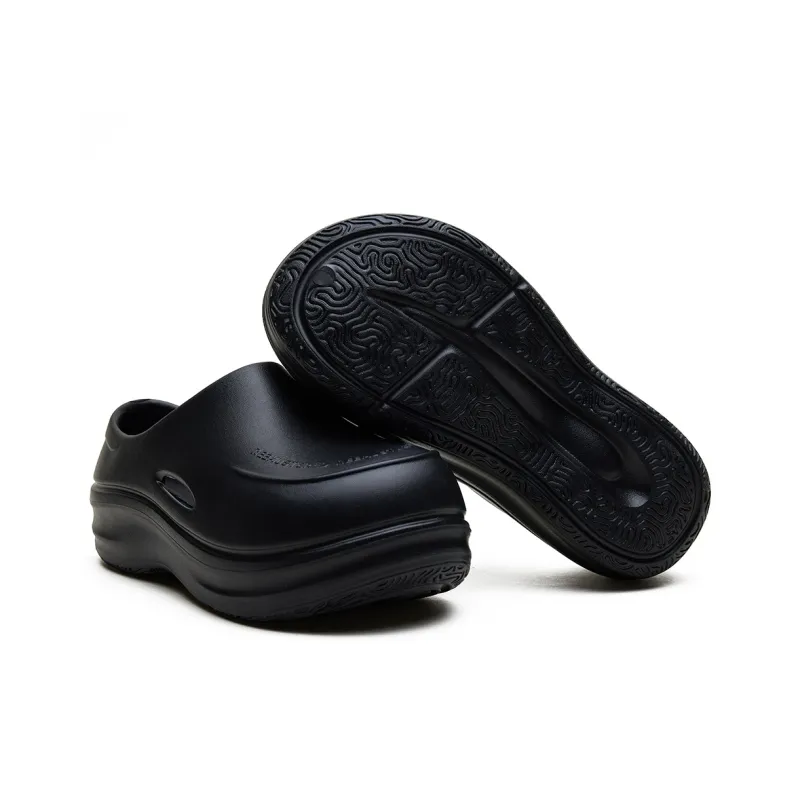 REEMUSTERED Odor Resistant, Abrasion Resistant, Quick Dry Closed Toe Slippers Unisex Black-3