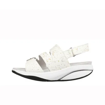 MBT Beach Sandals Women's Light Gray/Gold Sprinkle