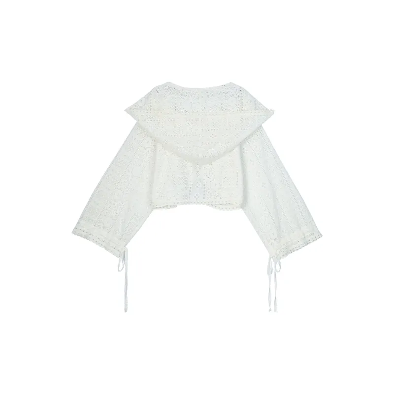 Snbl Cropped Coats Women's White-1