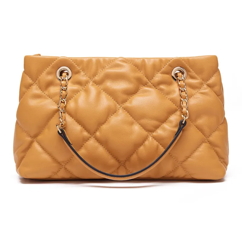 Montagut Sheepskin Chain Bag, Shoulder Bag Regular Women's Ecru/Light Green/Stone Gray/Acorn/Ice Coffee/Yellow/Black-26