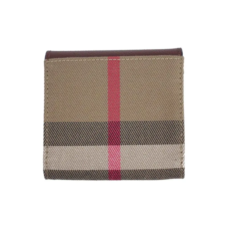 Burberry Canvas With Leather Wallet Women's Brown-2