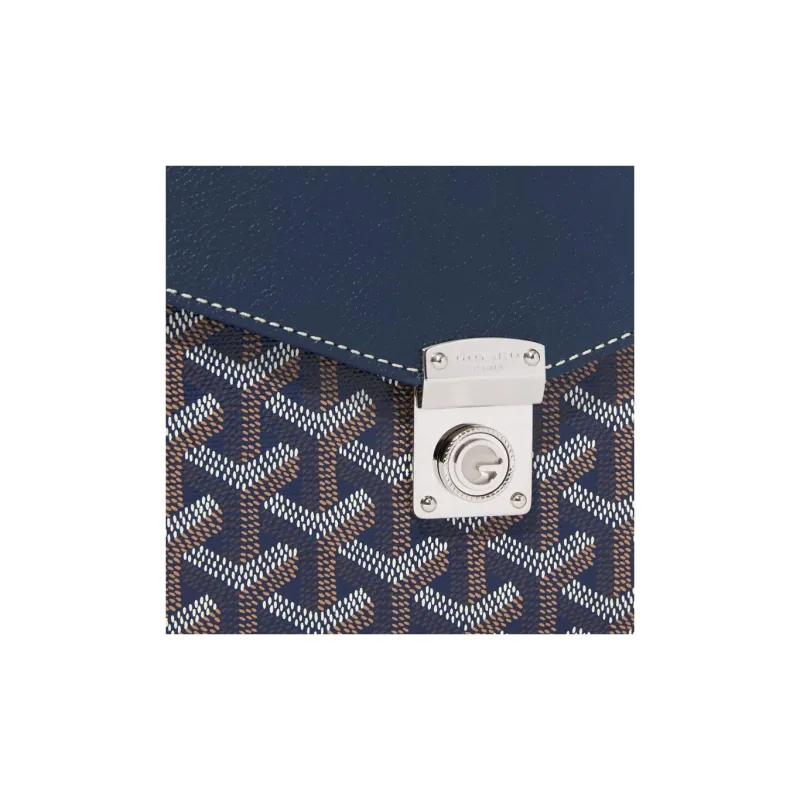 GOYARD Canvas With Calfskin Shoulder Bag Crossbody Bag Unisex Dark Blue-5