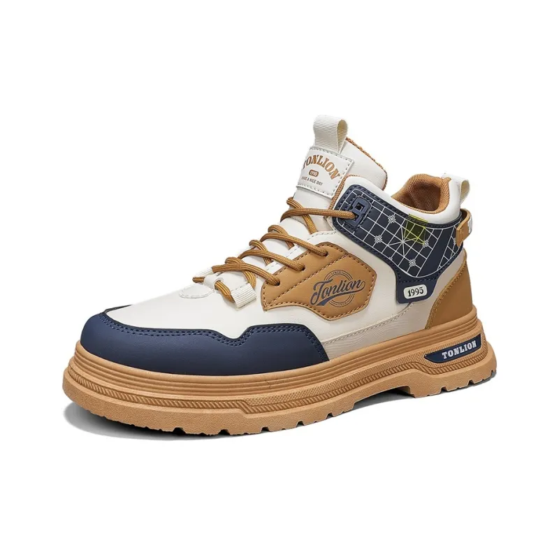 Tonlion Cushioned Slip-Resistant Abrasion-Resistant Mid-Top Casual Shoes Men's-1