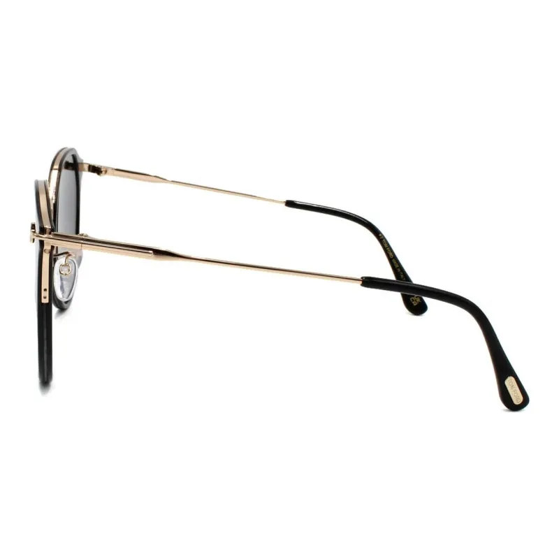 TOM FORD Plastic Metal Oval Sunglasses Unisex Black-2