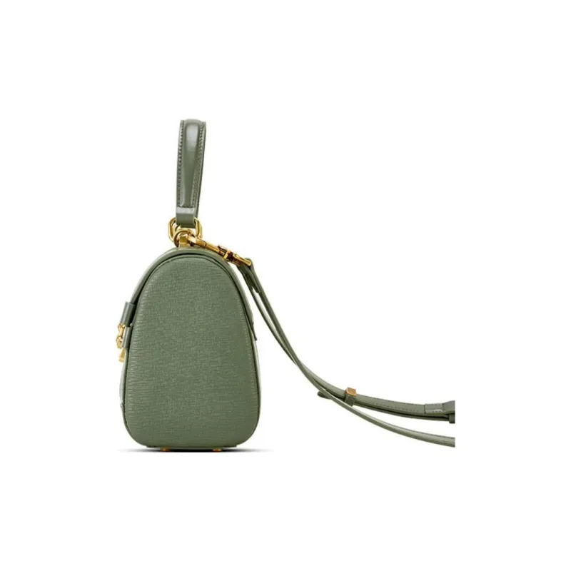 Hush Puppies Cow Leather One Shoulder Handbag Regular Women's Black/Green-8