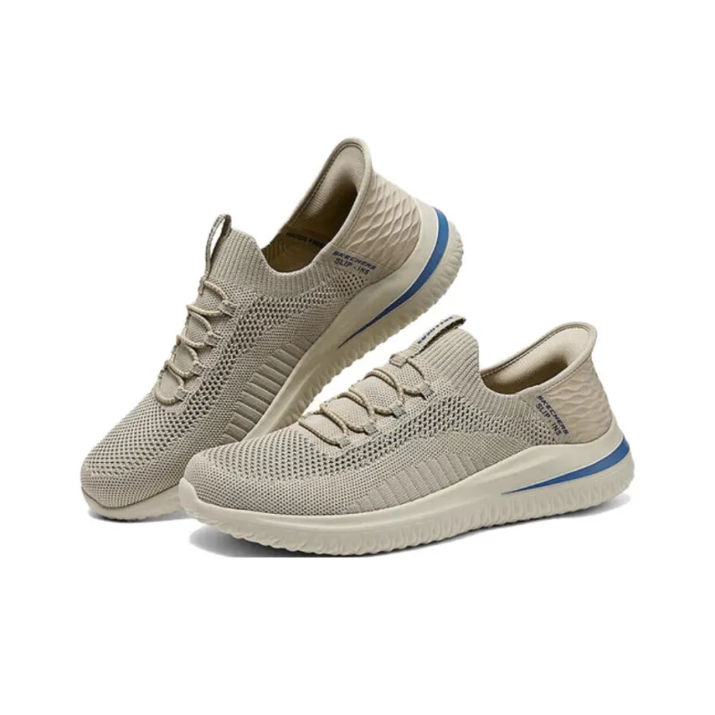 Skechers MENS USA Anti Slip Wear Resistant Low Top Casual Shoes Men's Taupe-3