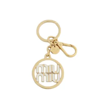 MIU MIU Metal Keychains Men's Gold