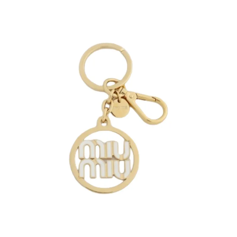 MIU MIU Metal Keychains Men's Gold-0