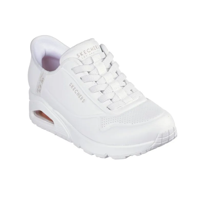 Skechers Uno Anti Slip Wear Resistant Low Top Casual Shoes Women's White-2