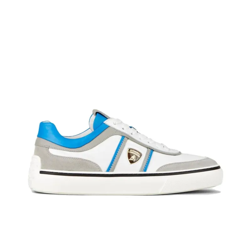 AUTOMOBILI LAMBORGHINI x TOD'S Low-Top Skateboard Shoes Men's Gray White Blue-1