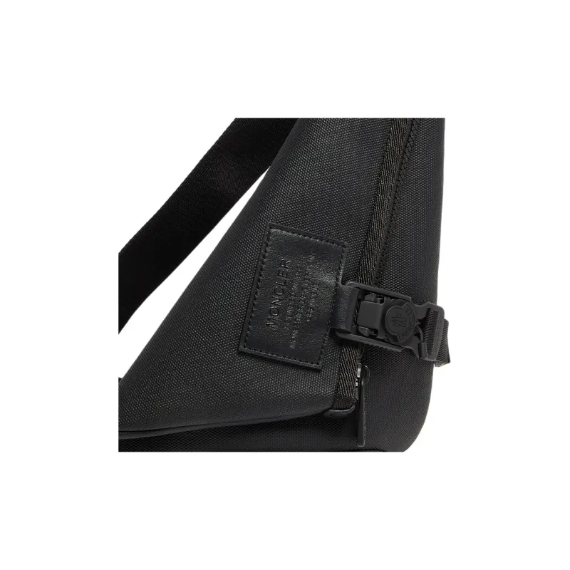 Moncler Coated Canvas With Leather Shoulder Bag, Crossbody Bag Men's Black-4
