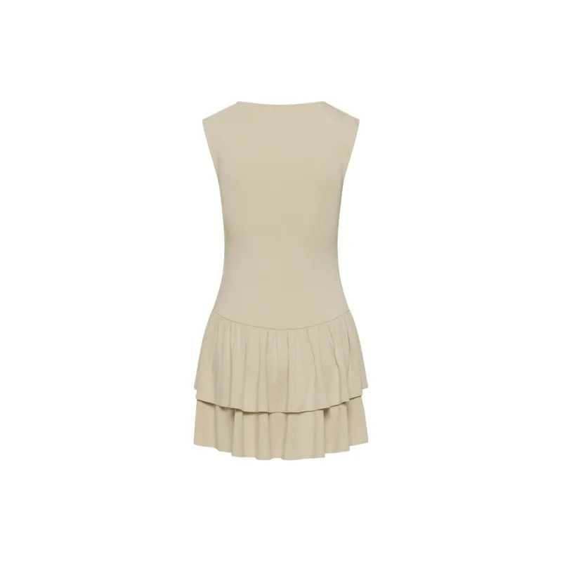 ARITZIA Wilfred Bloomsbury Dress Sleeveless Dress Women's Humus Beige/Apricot Cream-1