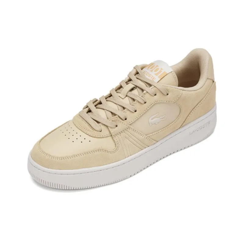 LACOSTE Anti Slip Wear Resistant Low Top Skateboard Shoes Men's Natural/Ecru-1