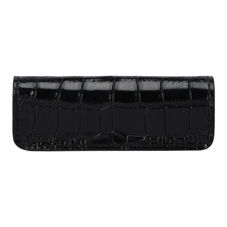 GUCCI Crocodile Leather Storage Bag Unisex Black-2