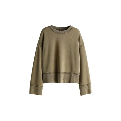 H&M Sweatshirts Women's Khaki Green