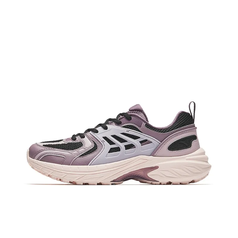 Anta Lightweight Low Top Casual Running Shoes Women's Purple Black-0