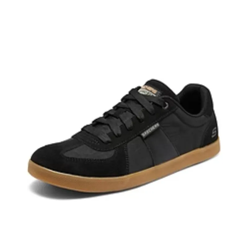 Skechers Anti Slip Wear Resistant Low Top Skateboard Shoes Men's Black-2
