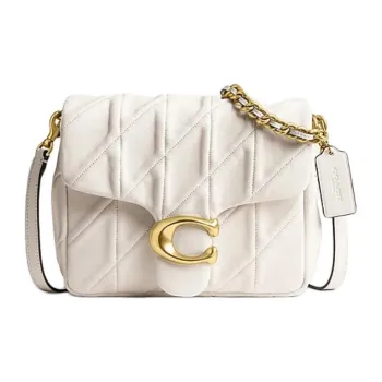 COACH Tabby Sheepskin Crossbody Bag Shoulder Bag Small Size Women's Chalk White