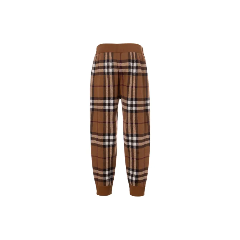Burberry Check Cashmere Jogging Pants-1