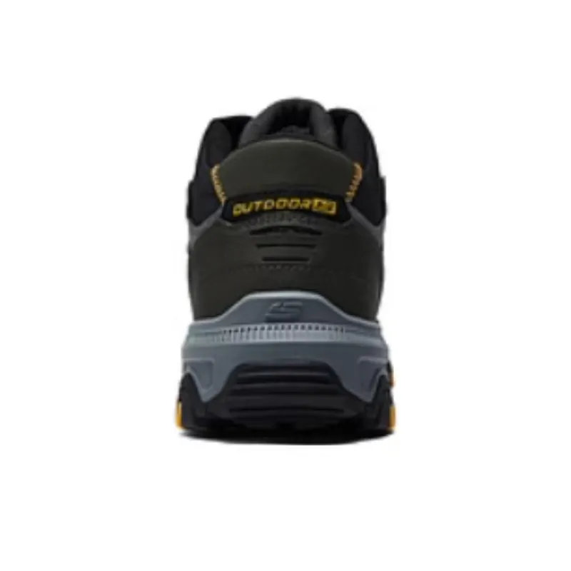 Skechers OUTDOOR MENS Supportive And Elastic Mid Top Hiking Shoes Men's Dark Gray Yellow-3