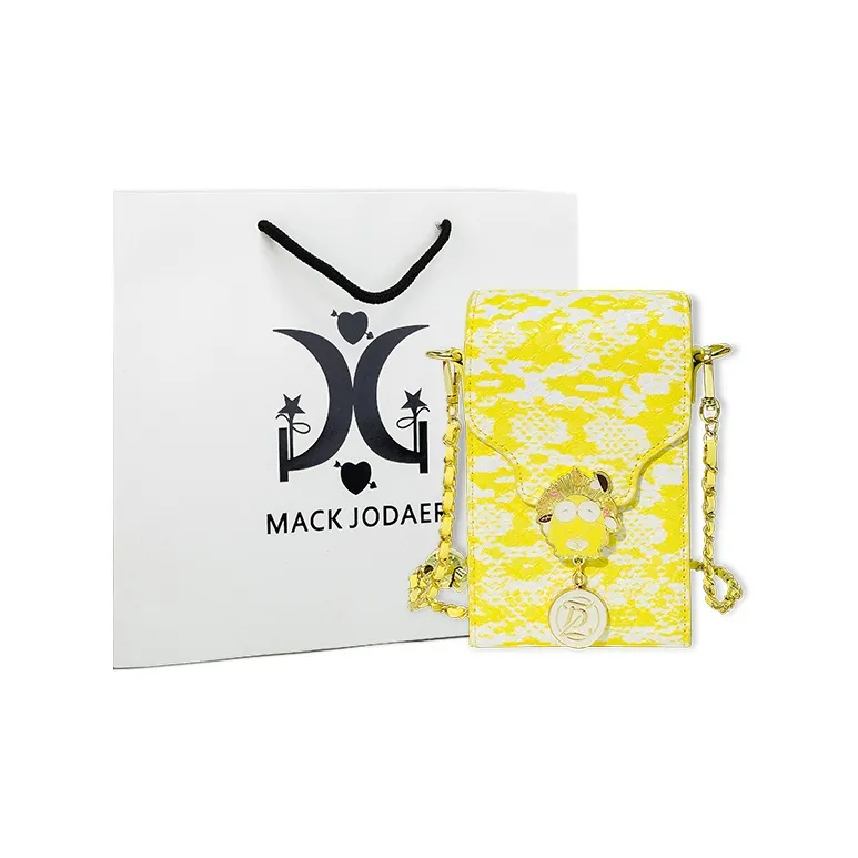 MACK JODAER Synthetic Leather Shoulder Bag Regular Women's Yellow-1
