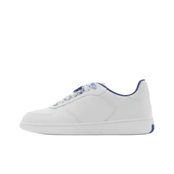 Burberry Terrace Low Top Skateboard Shoes Women's White Blue