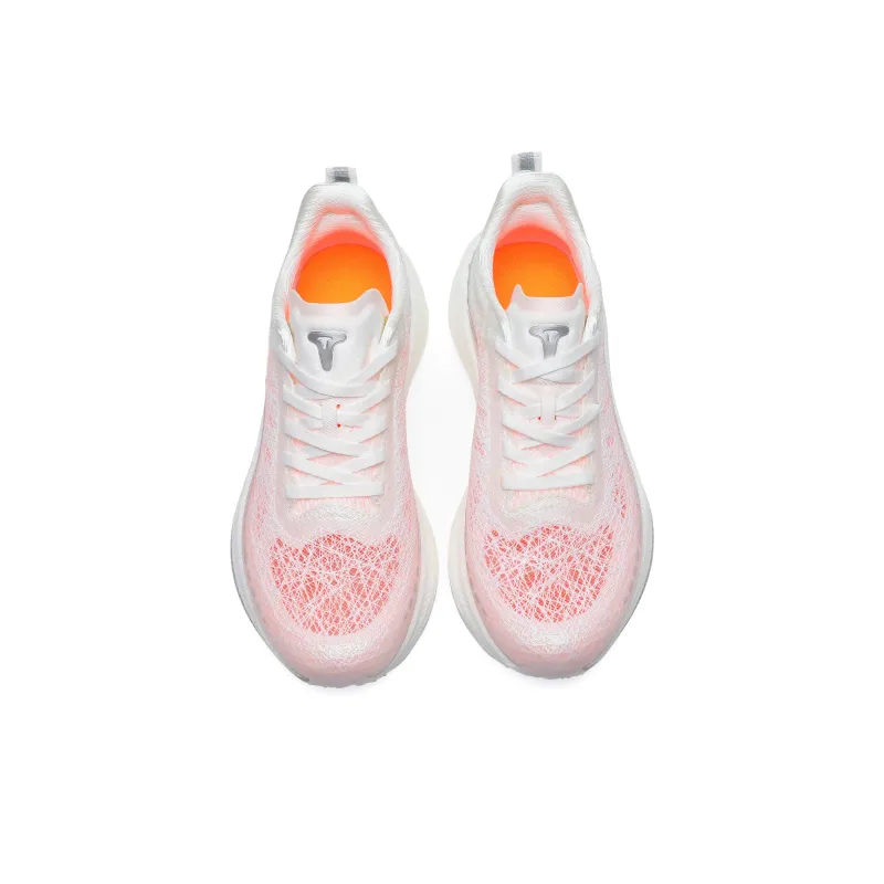 TREEPERI Breathable Coverage Balance Low-Top Carbon Board Marathon Running Shoes Men's Silver Light White-4