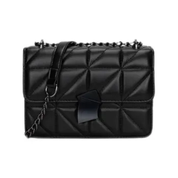Carksky PU Small Square Bag Shoulder Bag Regular Women's Black
