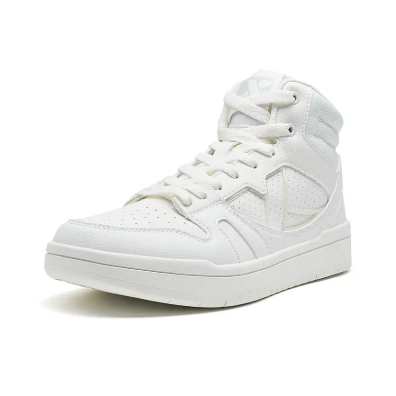 XTEP MAXX LITE Wear Resistant High Top Skateboard Shoes Women's Sail White-2
