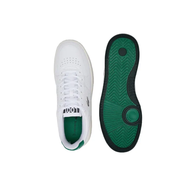 LACOSTE Anti Slip And Wear Resistant Lightweight Low Top Skateboard Shoes Men's White Black Green-4