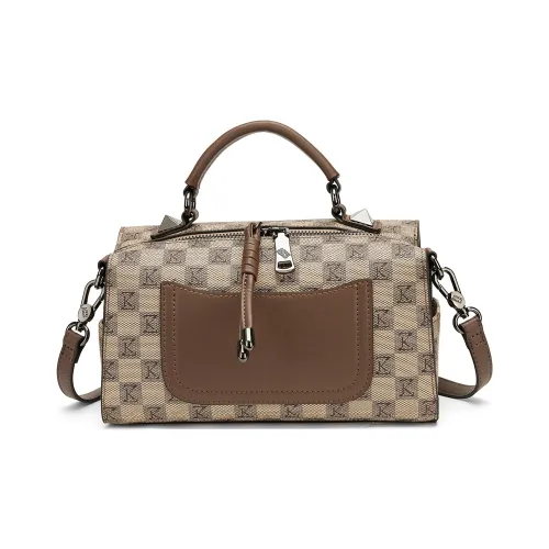 FAIRWHALE PVC And Synthetic Leather Shoulder Bag Crossbody Bag Regular Women's Brown