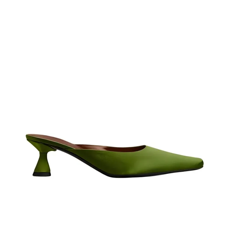 D'ACCORI Closed Toe Slippers 5.5cm Women's Green-1