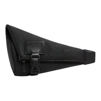 Moncler Coated Canvas With Leather Shoulder Bag, Crossbody Bag Men's Black