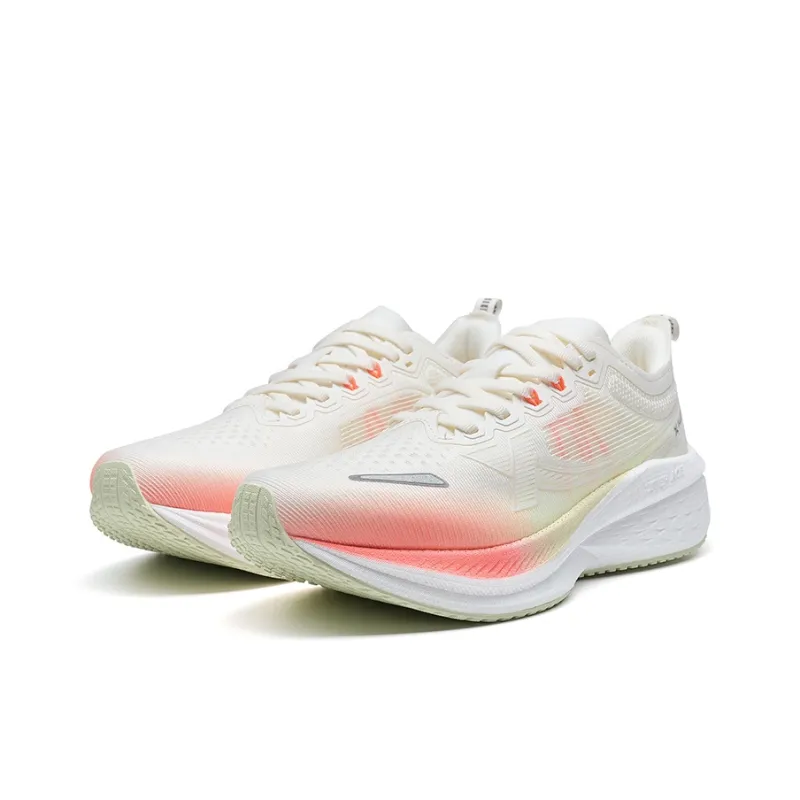 XTEP Five point Speed 2.0 Shock Absorbers Low Top Running Shoes Women's White Pink-4