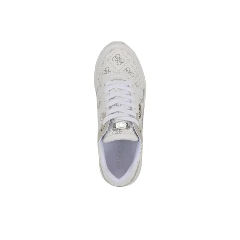 GUESS Quattro G Low-Top Casual Shoes Women's White-3