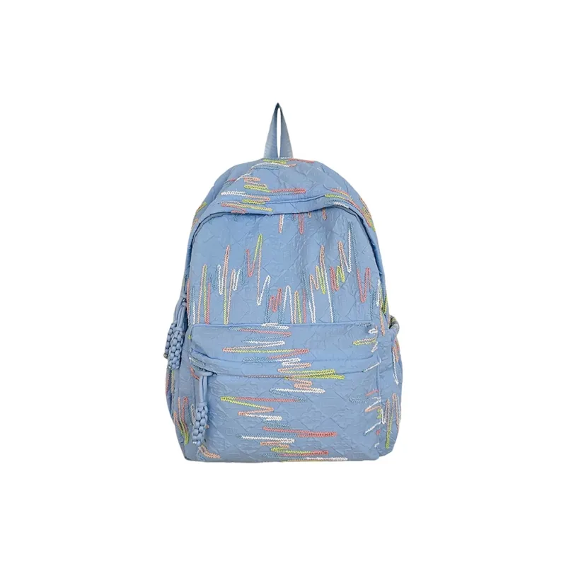 Dusen Kangaroo Nylon Backpack Women's White/Black/Pink/Sky Blue/Yellow-15