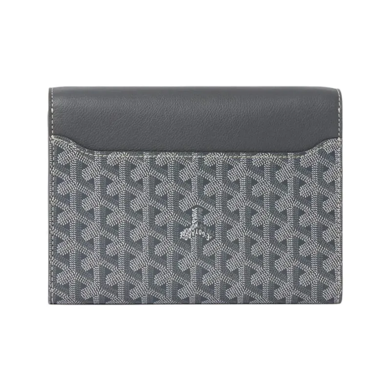 GOYARD Canvas With Calfskin Shoulder Bag Crossbody Bag Unisex Gray-3
