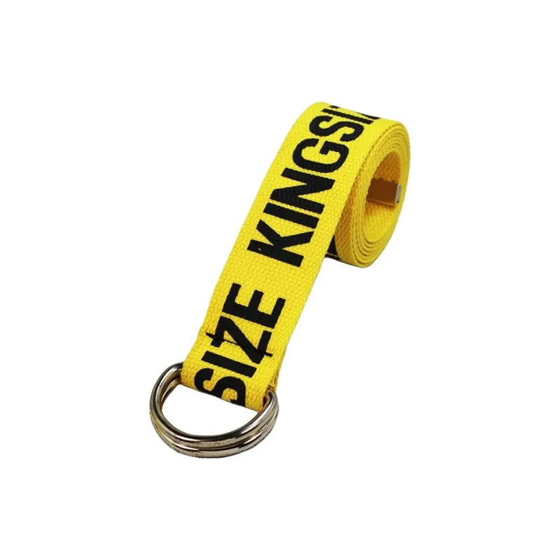 Mulinsen Korean Style Print Double Ring Buckle Fabric Belt Unisex Width  3.8CM-1