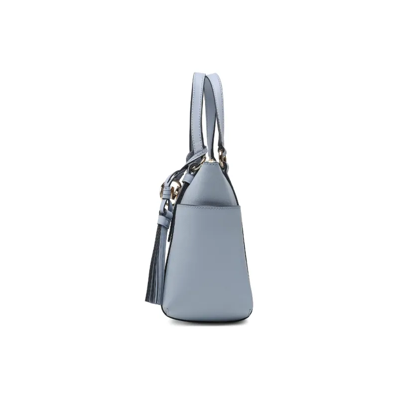 MICHAEL KORS MK Sullivan Cross Grain Natural Leather One Shoulder Handbag Small Size Women's Light Blue-1